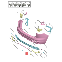 Кронштейн парктроника задний правый Оригинал GEELY MONJARO фото 3